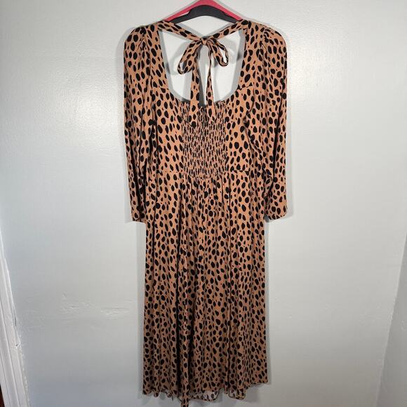 Reformation Mara Maxi Dress Bobcat Leopard Women's Plus 16 - Picture 7 of 11